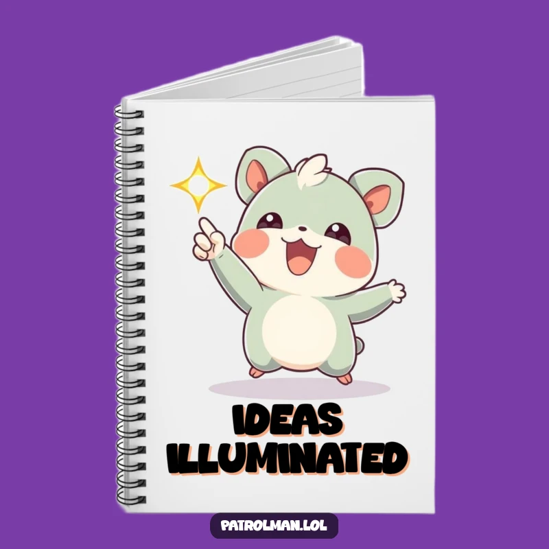 Funny Creature Spotlight Notebook - Capture Bright Ideas with a Flash