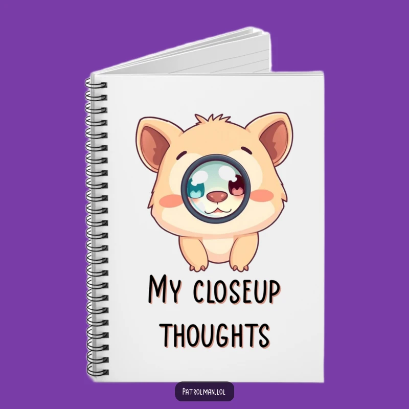 Funny Creature Magnifying Notebook - Jot Down Ideas with a Laughing Eye