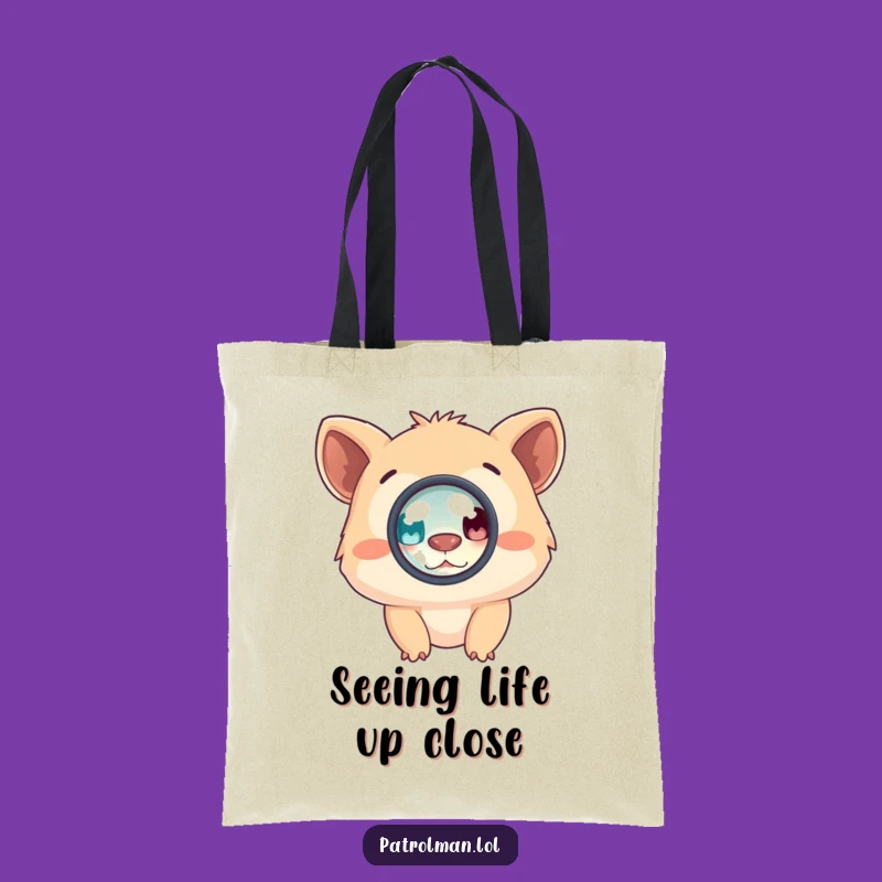 Funny Creature Magnifying Tote - Carry Your Laughs & Essentials in Style