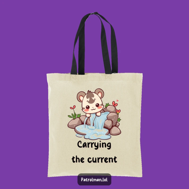 Funny Creature Water Tote Bag - Hilarious Carry-All for Flow Pursuers